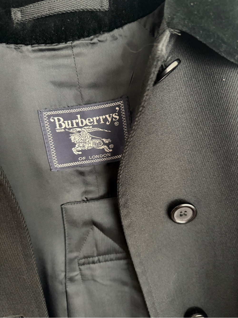 Vintage BURBERRY Wool Gabardine Maxi Coat Pristine size Large - Picture 3 of 10